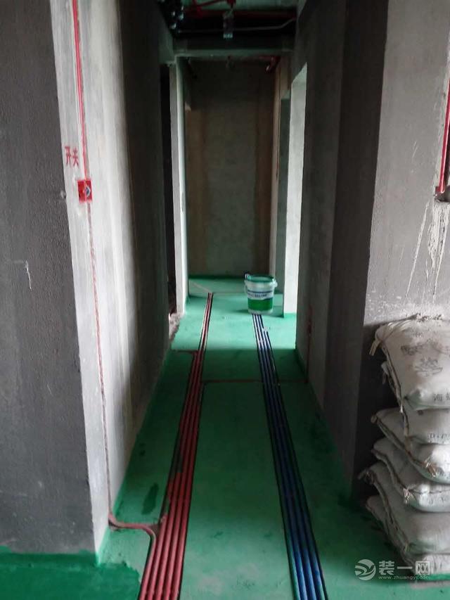 宁波中海国际社区四期60幢91平米简约风格装修施工工地——水电改造